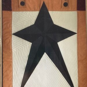 Pumpkin Berries Stitchery Pattern Amish Barn Star 28.25 x 14.25 Wall Hanging